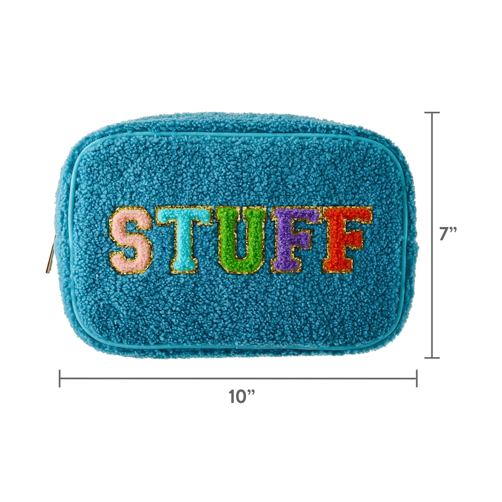 New Portable High Quality Fleece Makeup Bag Fashion Travel Bag, Blue