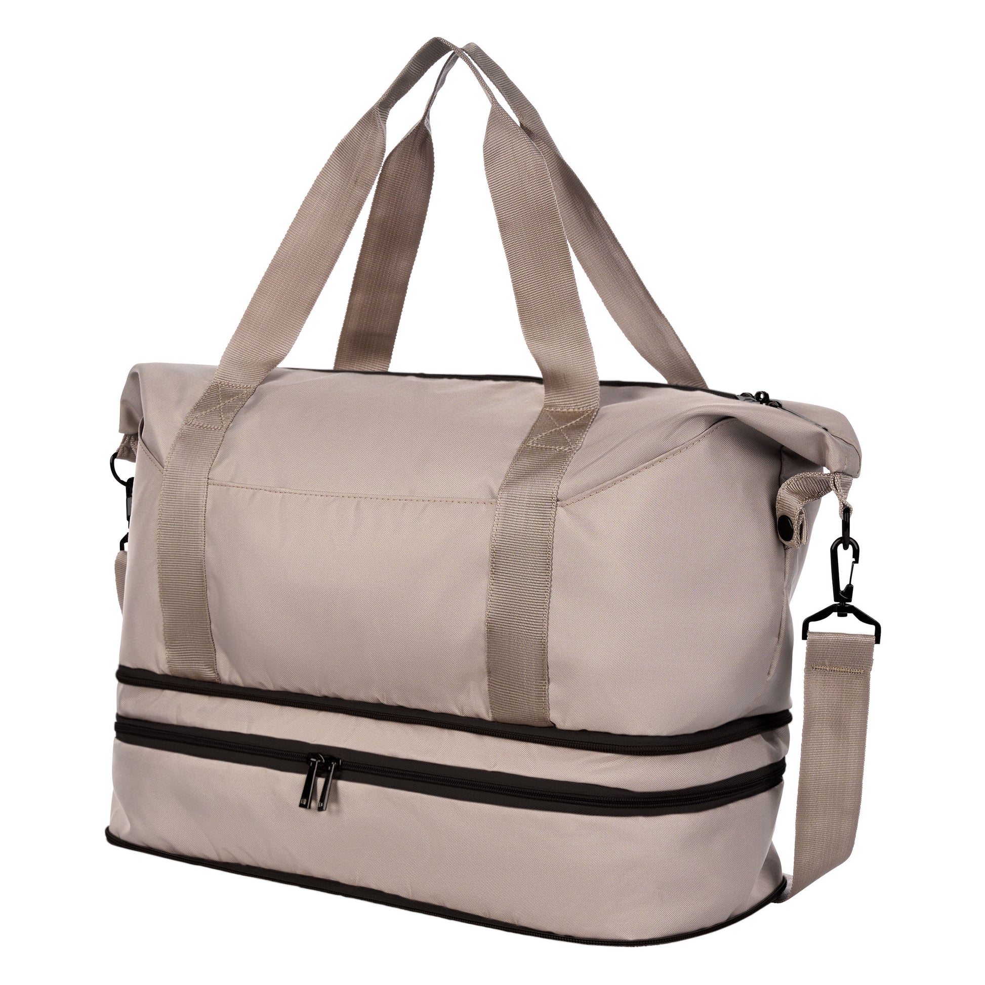 3-Piece Luggage Set, Taupe Splash, 20-Inch Carry On, 25-Inch Checked Suitcase & Weekender Duffel