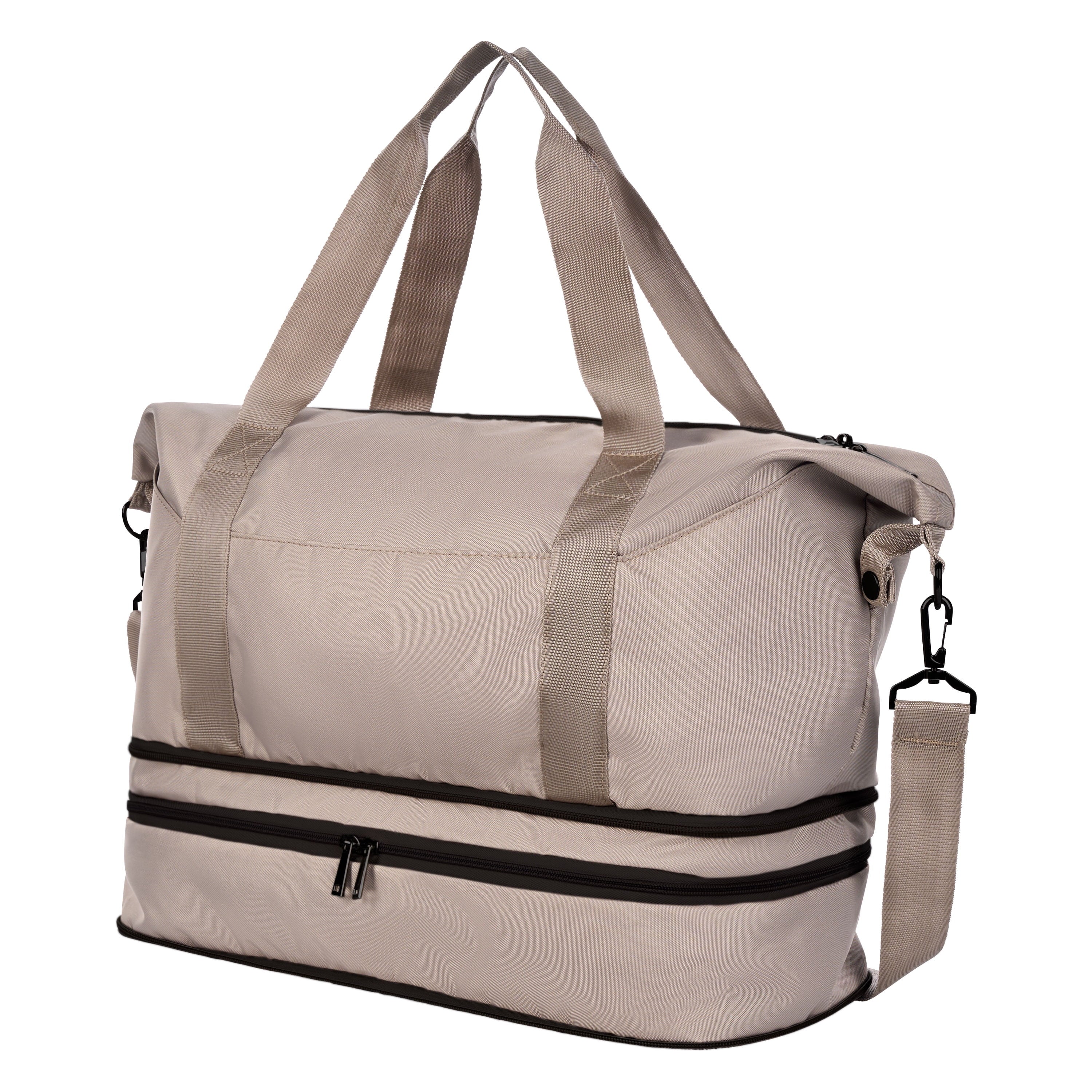 3-Piece Luggage Set, Taupe Splash, 20-Inch Carry On, 25-Inch Checked Suitcase & Weekender Duffel