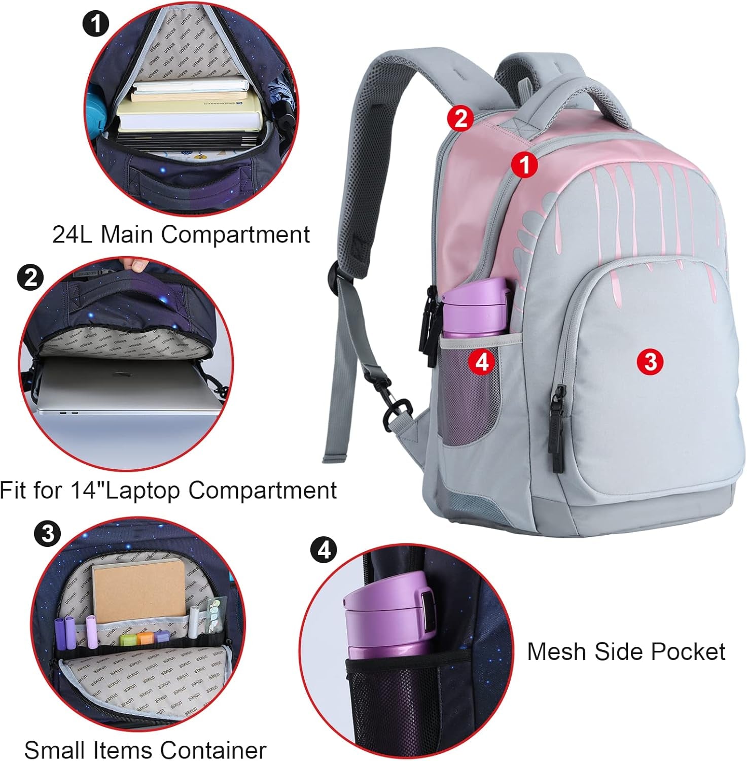 Travel Laptop Backpacks for Middle School, Computer Backpack 14 Inch,Schoolbag Teens,Travel Backpack,Backpack School