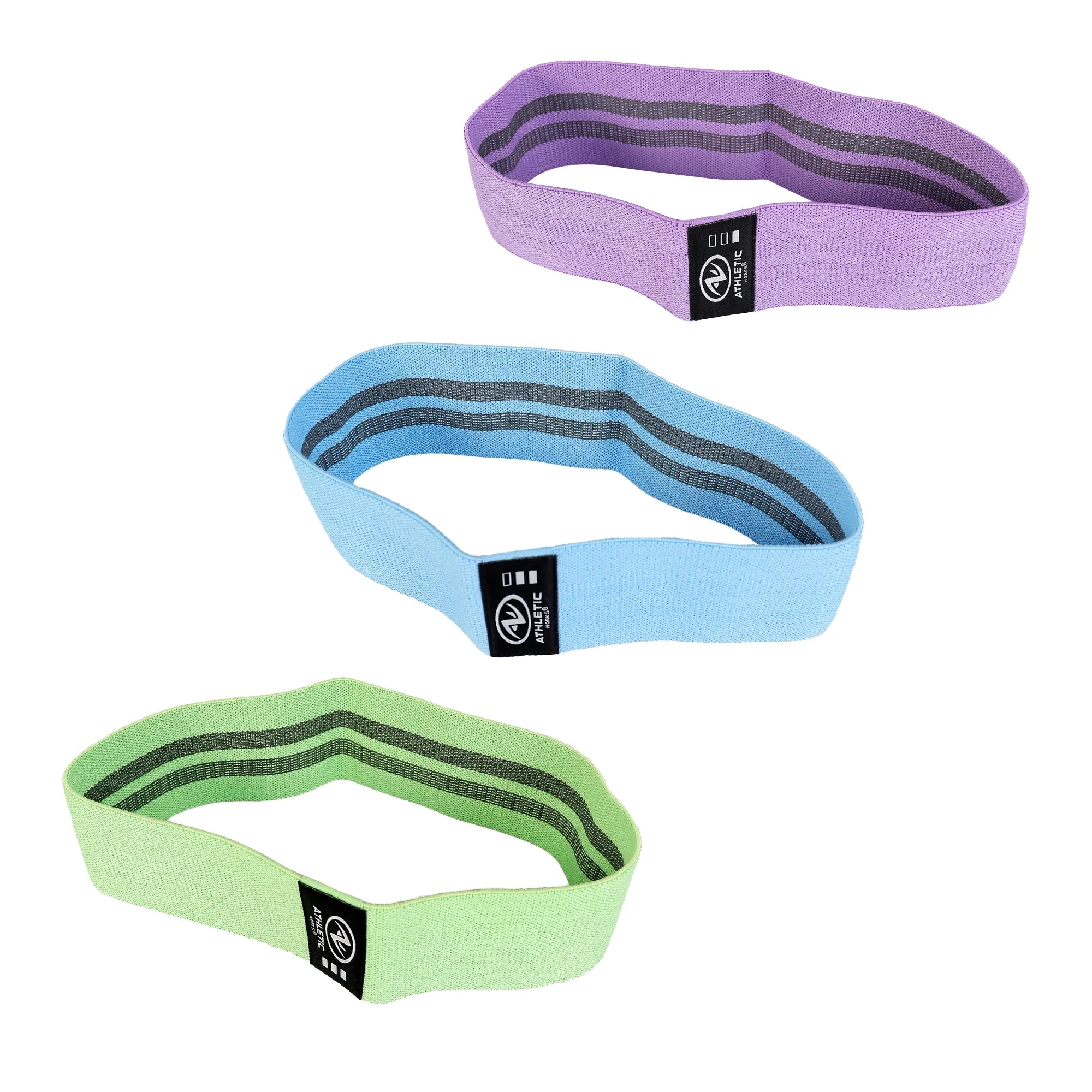 Fabric Exercise Bands 3 Different Resistance Levels with Carry Bag Non-Slip and Elevate Your Fitness Routine