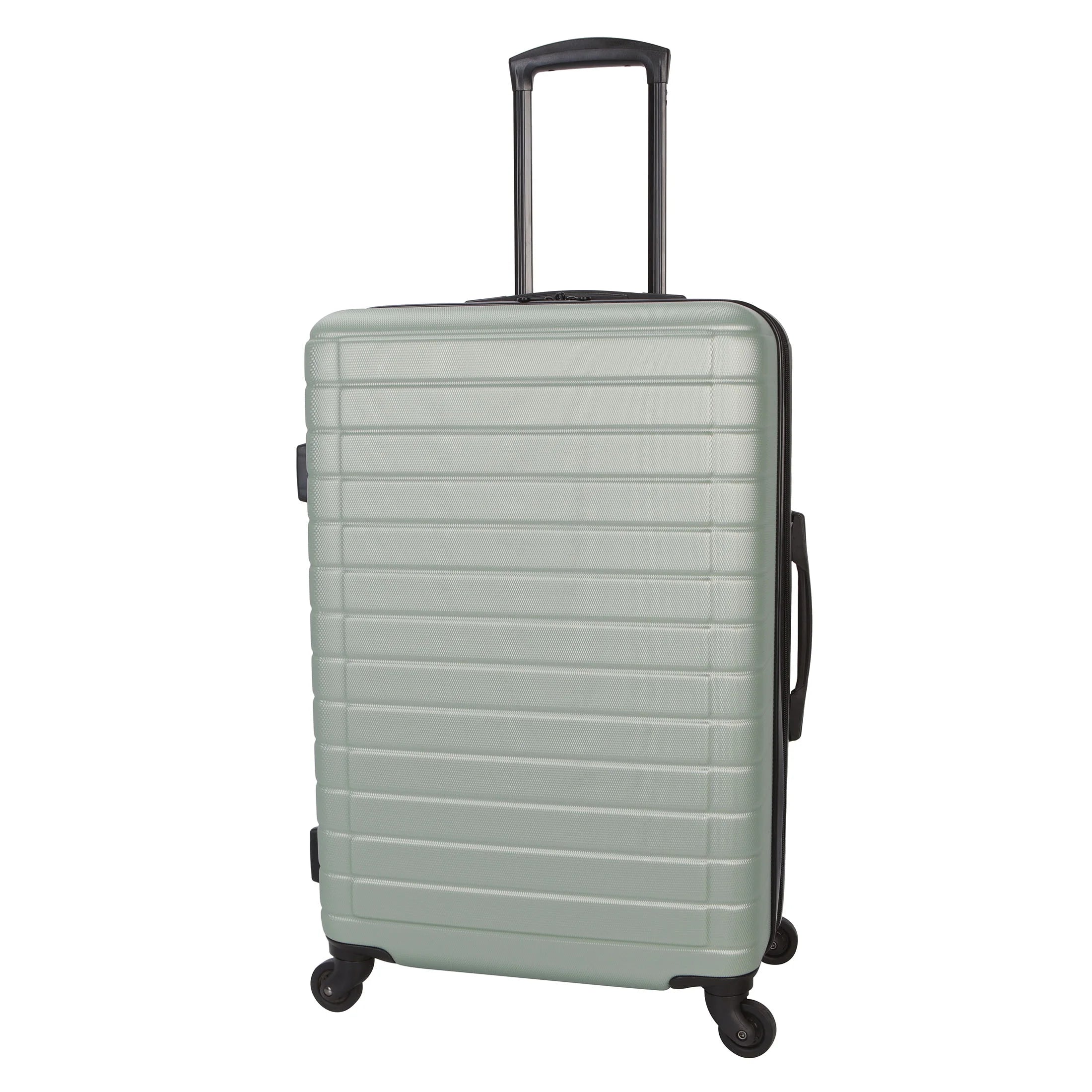 Protégé Vacationer 24-Inch Checked Expandable Hardside Luggage with 360-Spinner Wheels and Divider Pockets, Pastel Green