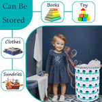 Cotton Fabric Storage Bin,Collapsible Laundry Basket-Waterproof Large Storage Baskets,Toy Organizer,Home Decor (Octopuses)