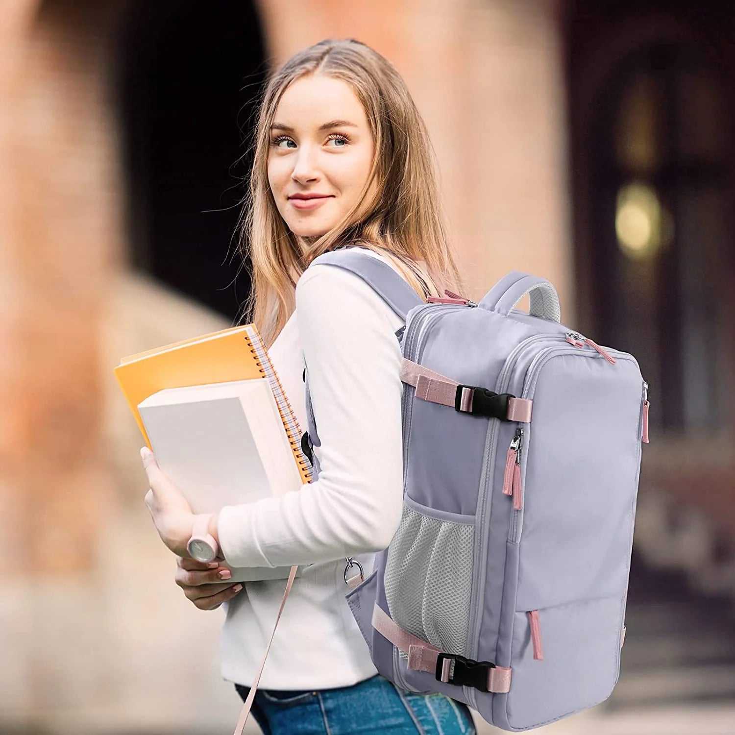 Extra Large Travel Backpack,Carry on Backpack,17 Inch Laptop Backpack,Hiking Backpack,School Bag,Purple