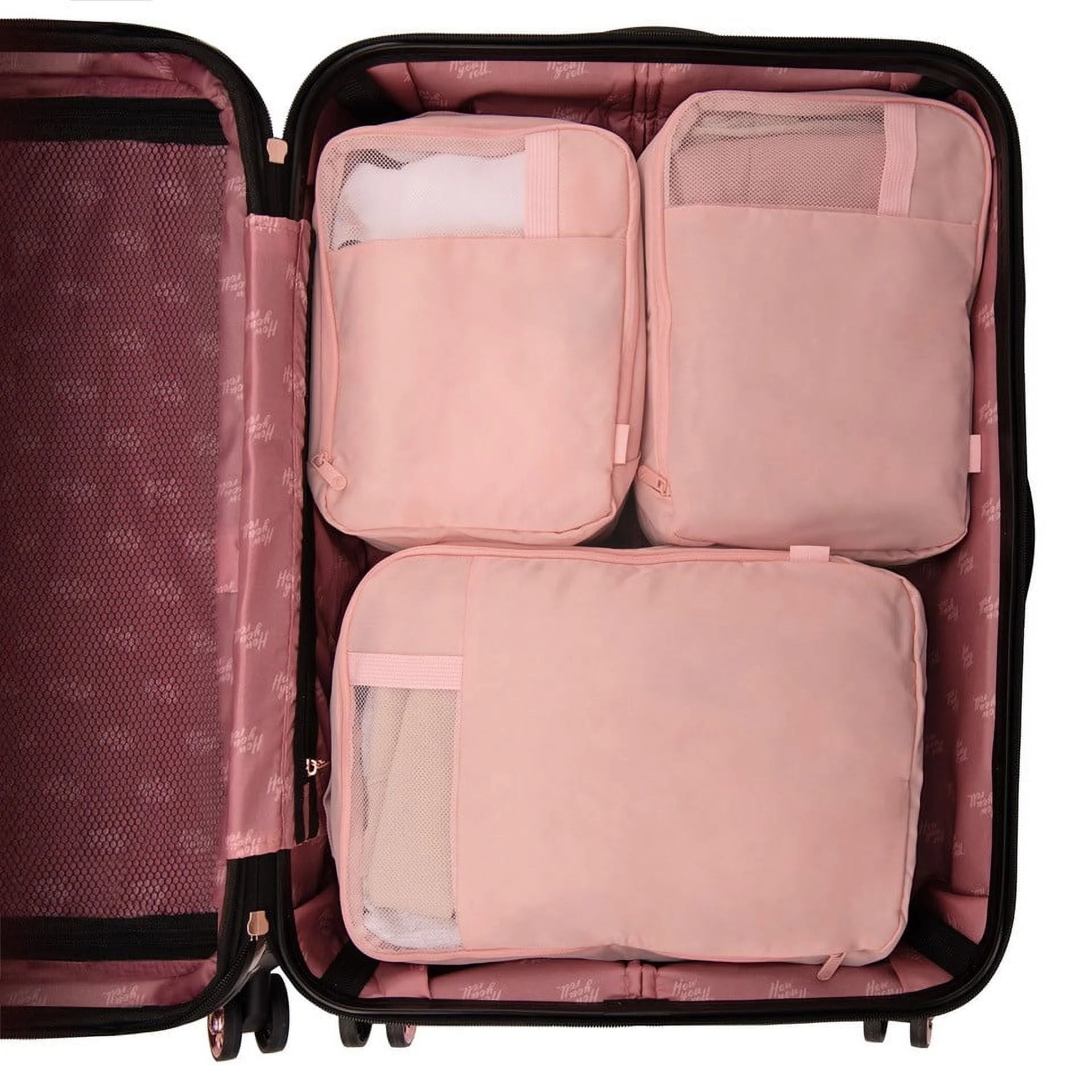Expandable Packing Cubes 3-Piece Set, Rose Gold