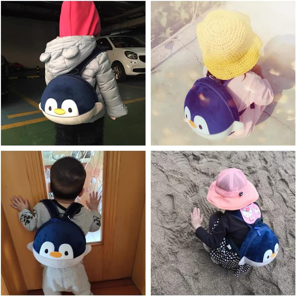 Toddler Backpack Leash for Baby,Child Backpack Harness,Cute Animal Backpack for Kid,Small Backpack Preschooler Leash(Penguin)