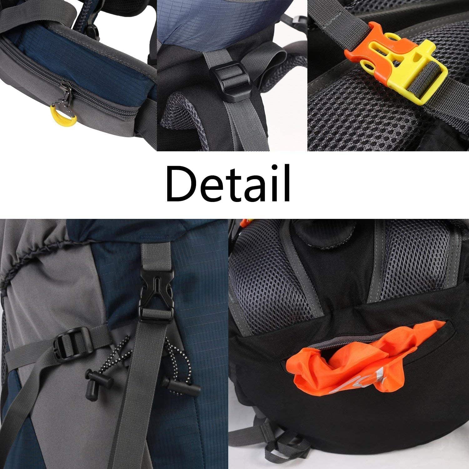 50L Hiking Backpack Men Camping Backpack with Rain Cover 45L+5L Lightweight Backpacking Backpack Travel Backpack