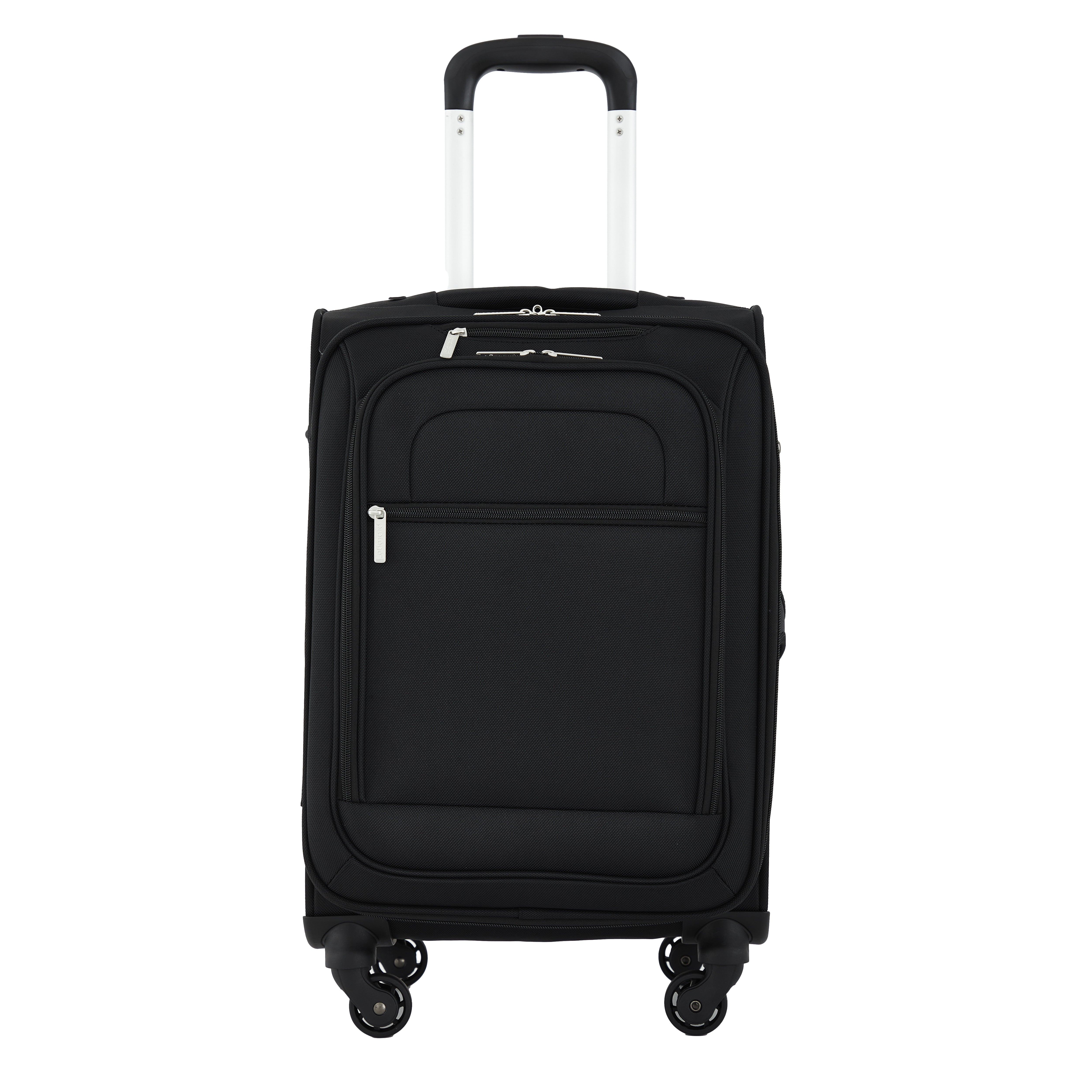 Arendale 20" Soft Side Expandable Rolling Spinner Carry-On Luggage, Black