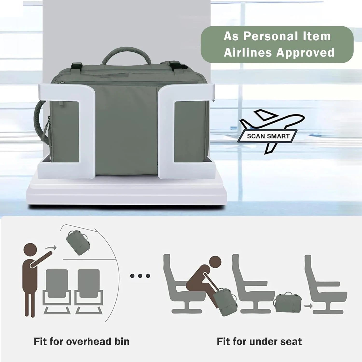 Extra Large Travel Backpack,Carry on Backpack,17 Inch Laptop Backpack,Hiking Backpack,School Bag,Olive Green