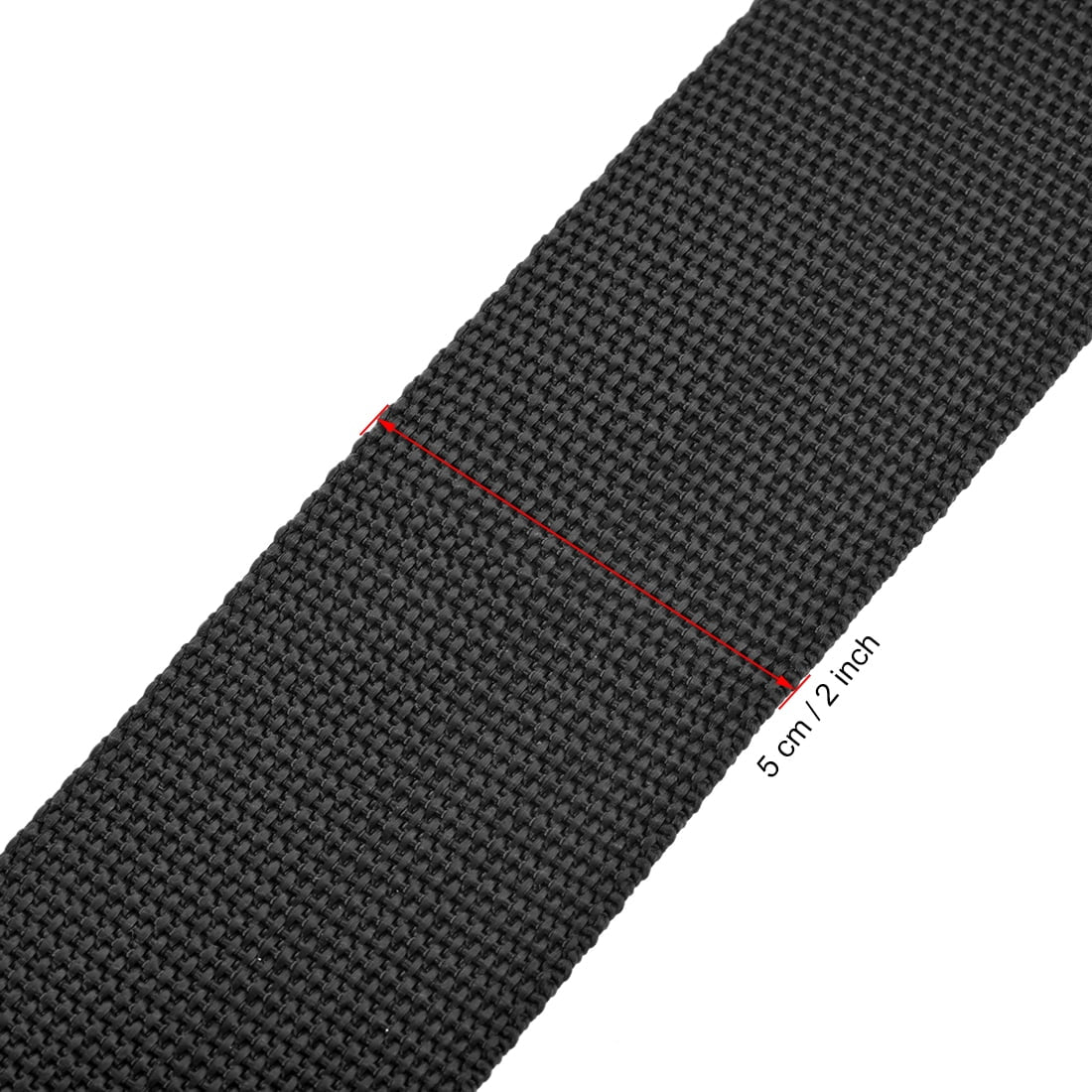 Luggage Strap Suitcase Belt with Buckle, Combination Lock, 2Mx5Cm Adjustable PP Travel Packing Accessory Black