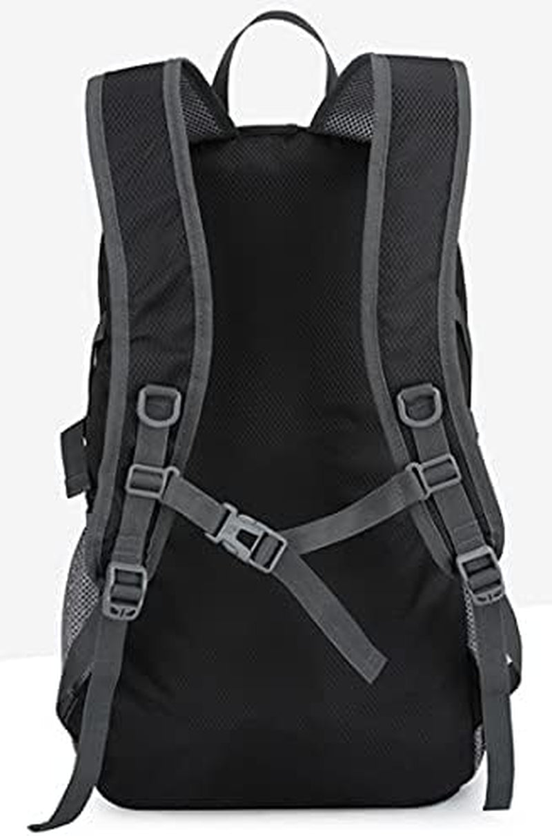 Foldable Backpack 35L Lightweight Backpack Waterproof Backpack Hiking Travel Camping Backpack Slim Adult Backpack Packable Backpack Casual Backpack (Black)