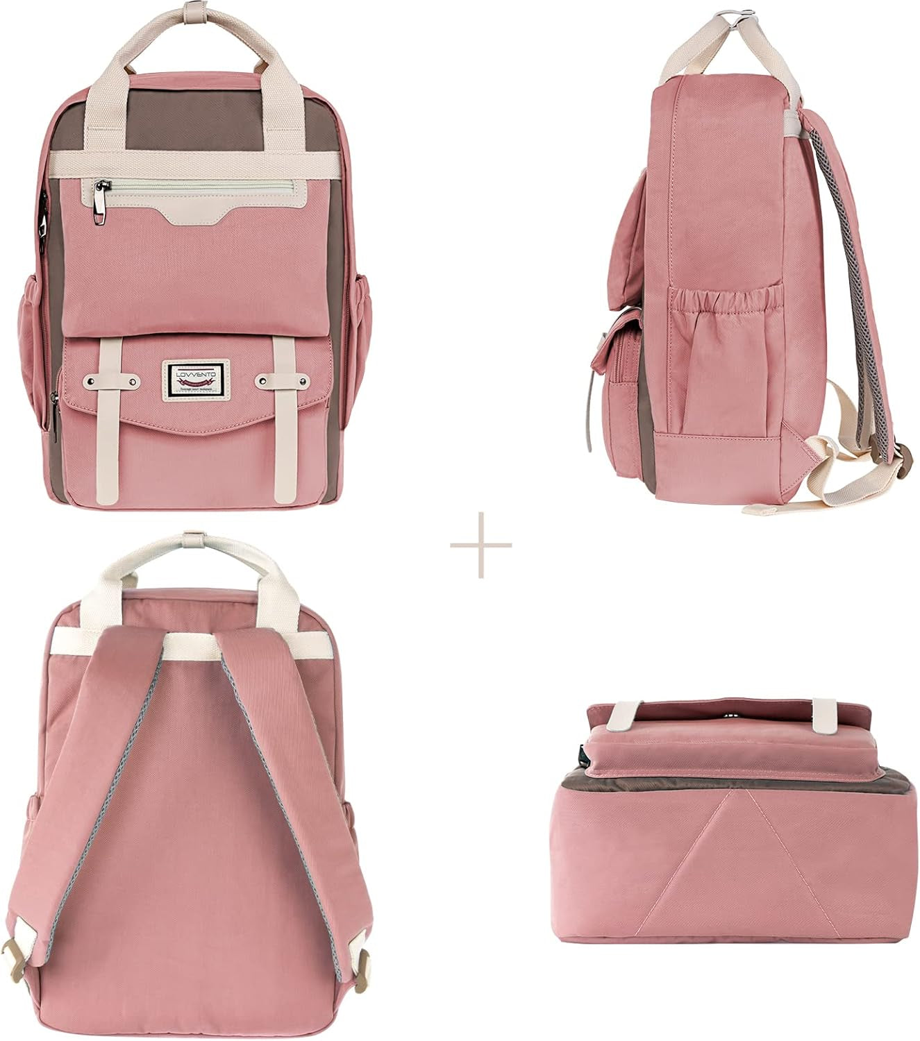 College Backpack for Women Cute Vintage Travel Bag Aesthetic Laptop Backpack 15.6 Inch Waterproof Computer Work