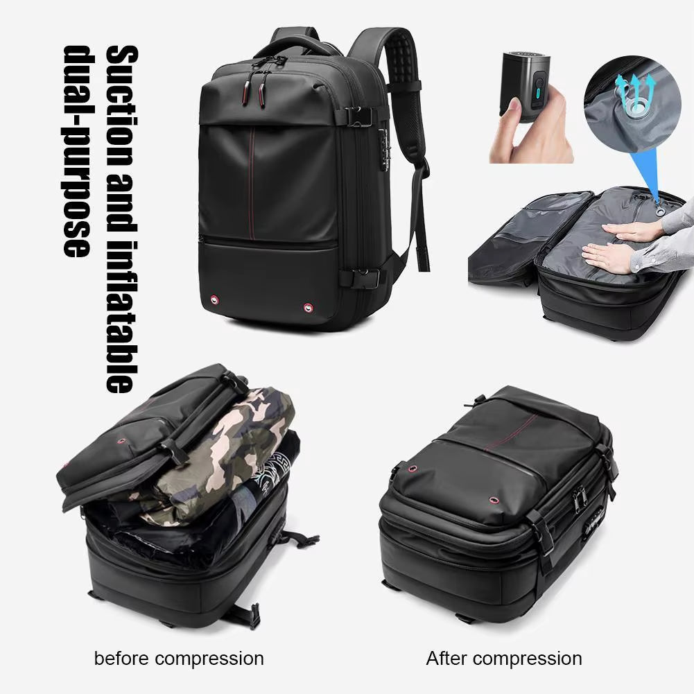 Travel Backpack Vacuum Compression Backpack Business Large Capacity School Backpack Expand Outdoor Hiking Backpack