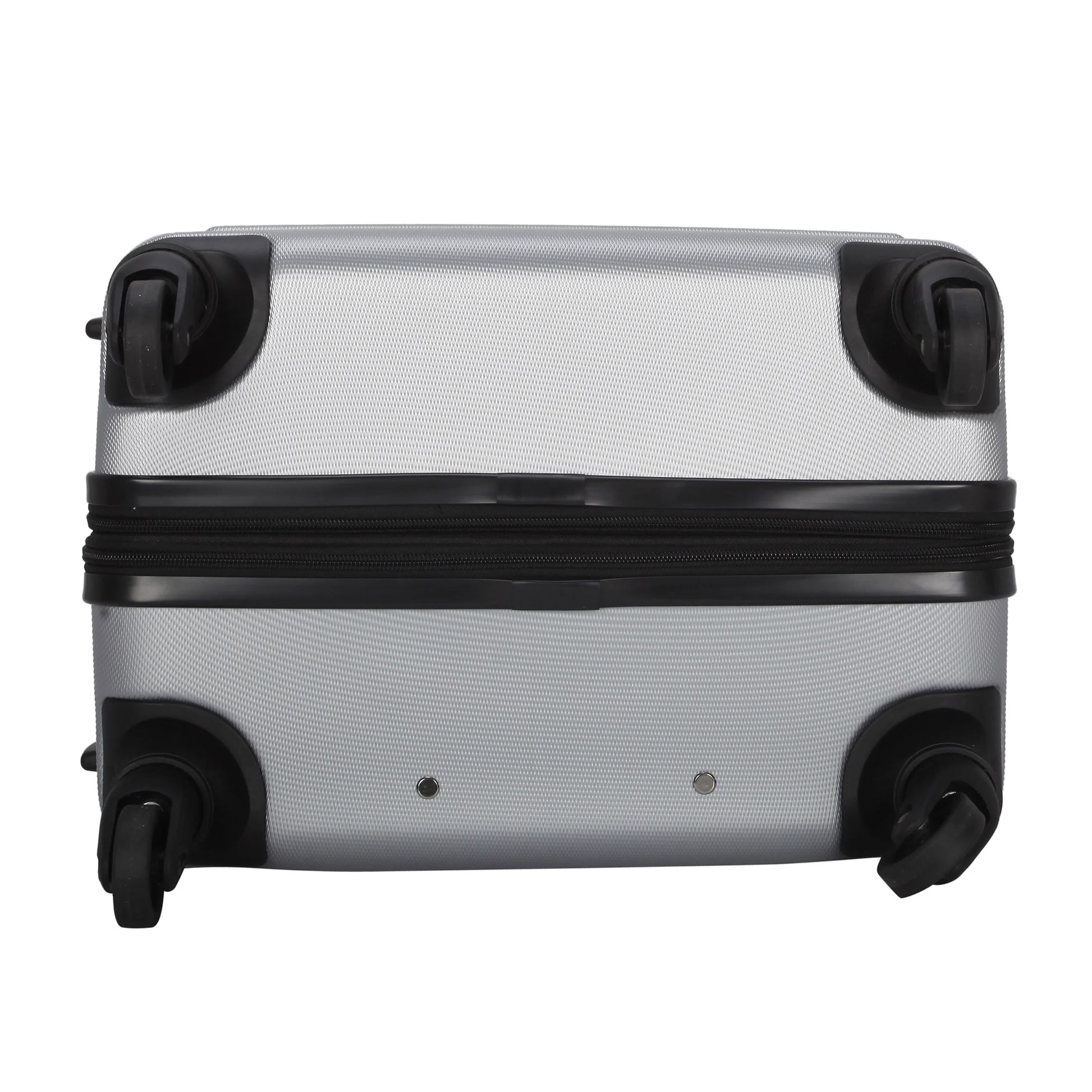 Vacationer 24-Inch Checked Expandable Hardside Luggage with 360-Spinner Wheels and Divider Pockets, Silver