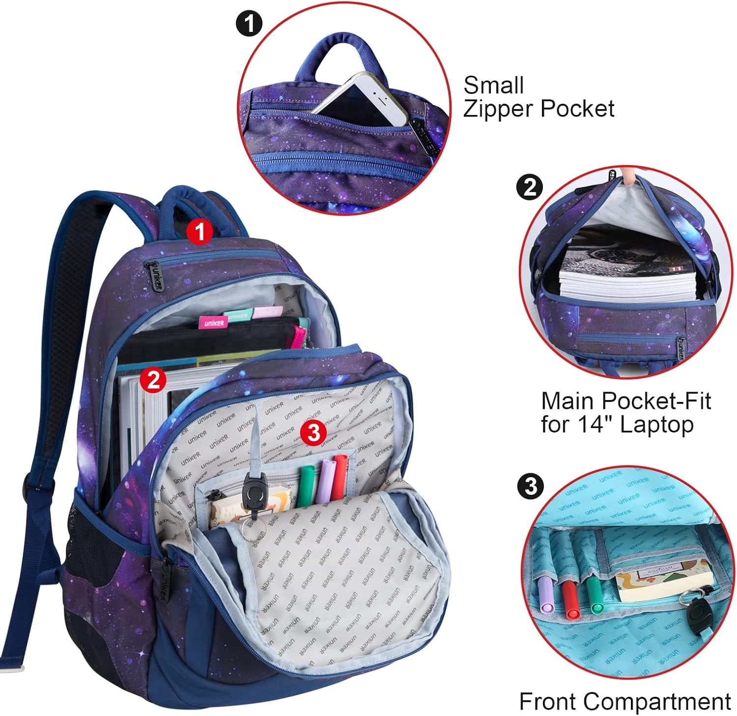 Backpack for Girl,School Backpack,Boy Backpack,Backpack for Teen Girl,Bookbag for Middle School,Laptop Backpack 14 Inch