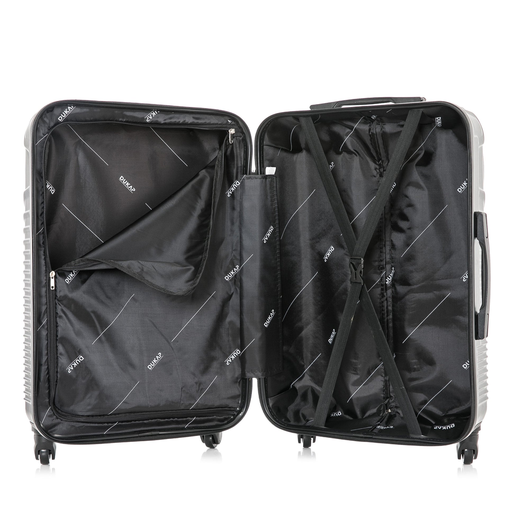 Inception 24" Hardside Lightweight Luggage with Spinner Wheels, Handle and Trolley, Black