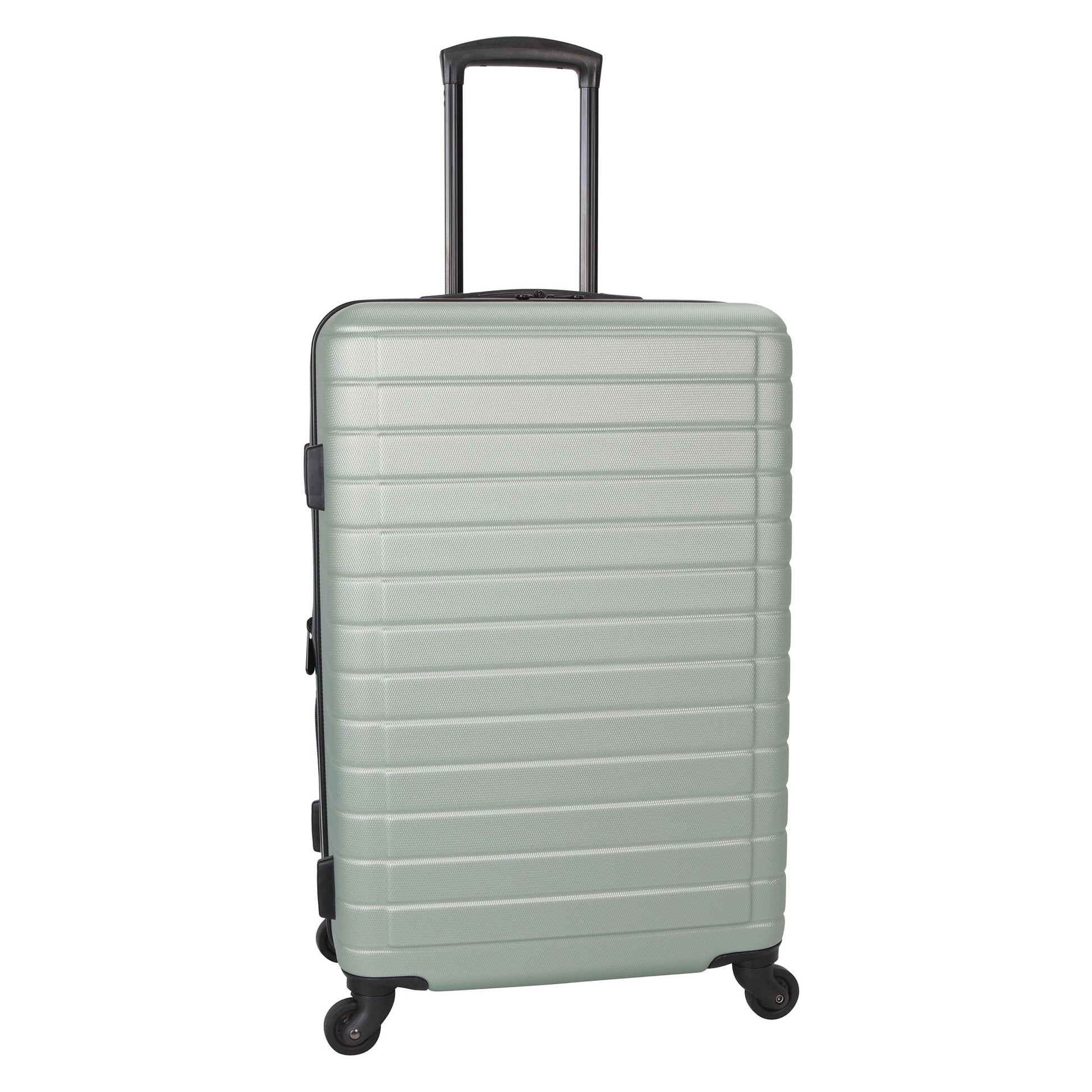 Protégé Vacationer 24-Inch Checked Expandable Hardside Luggage with 360-Spinner Wheels and Divider Pockets, Pastel Green