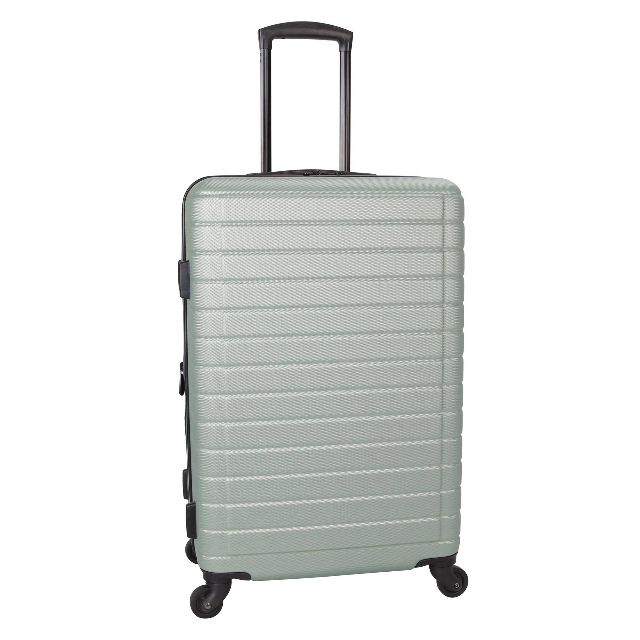 Protégé Vacationer 24-Inch Checked Expandable Hardside Luggage with 360-Spinner Wheels and Divider Pockets, Pastel Green