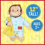 Curious George in Pajamas Monkey Stuffed Animal Plush Toys Soft Cute Cuddle Plushie Gifts for Baby and Toddler Boys and Girls - 12" Stuffed Animal