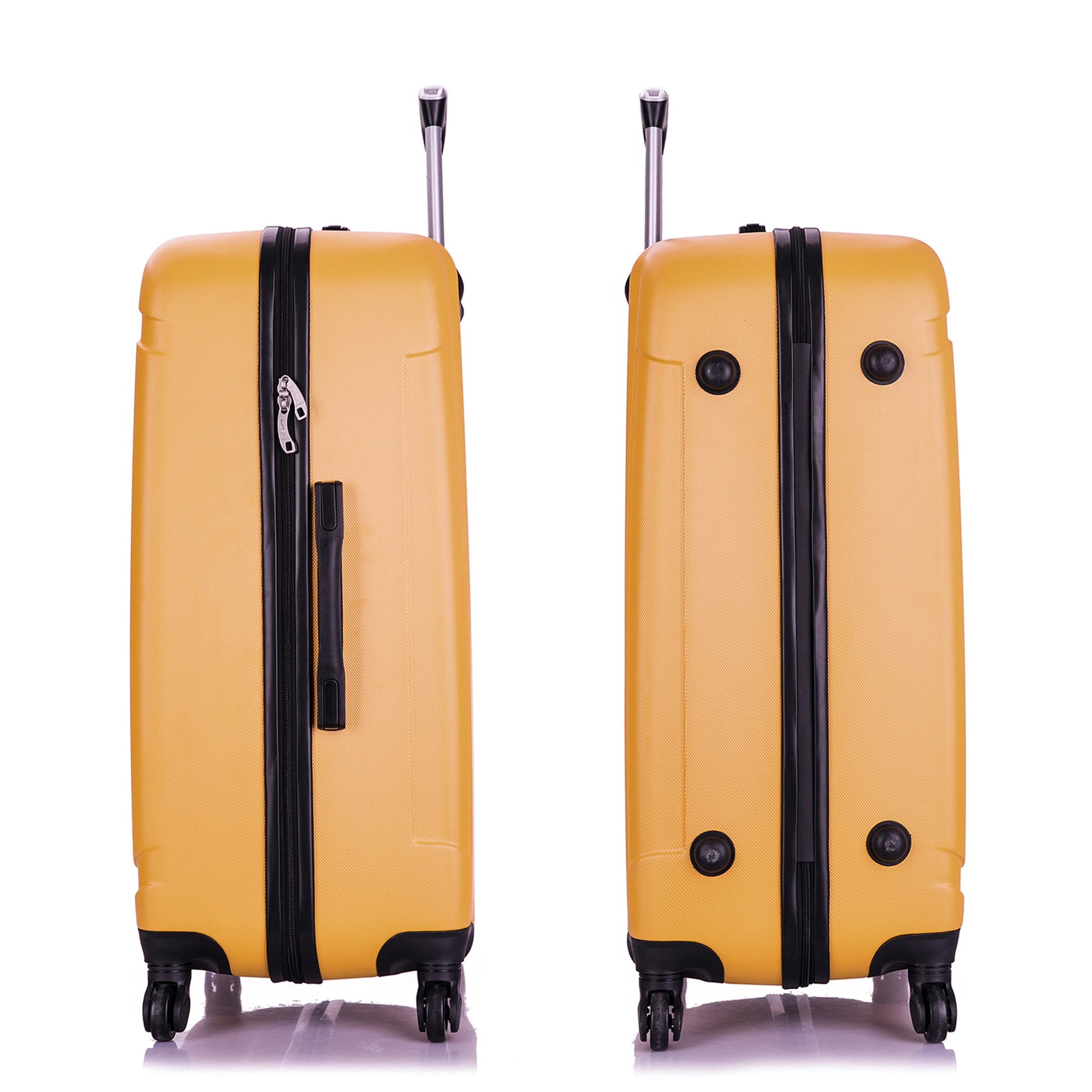 Pilot 28" Hardside Lightweight Luggage with Spinner Wheels, Handle, and Trolley, Mustard