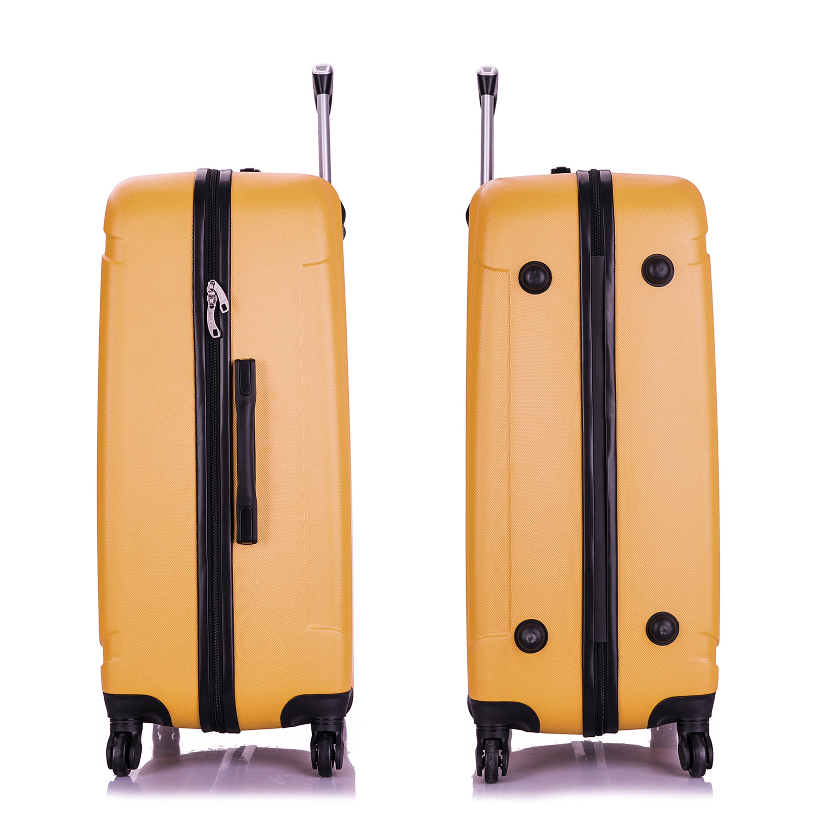 Pilot 28" Hardside Lightweight Luggage with Spinner Wheels, Handle, and Trolley, Mustard