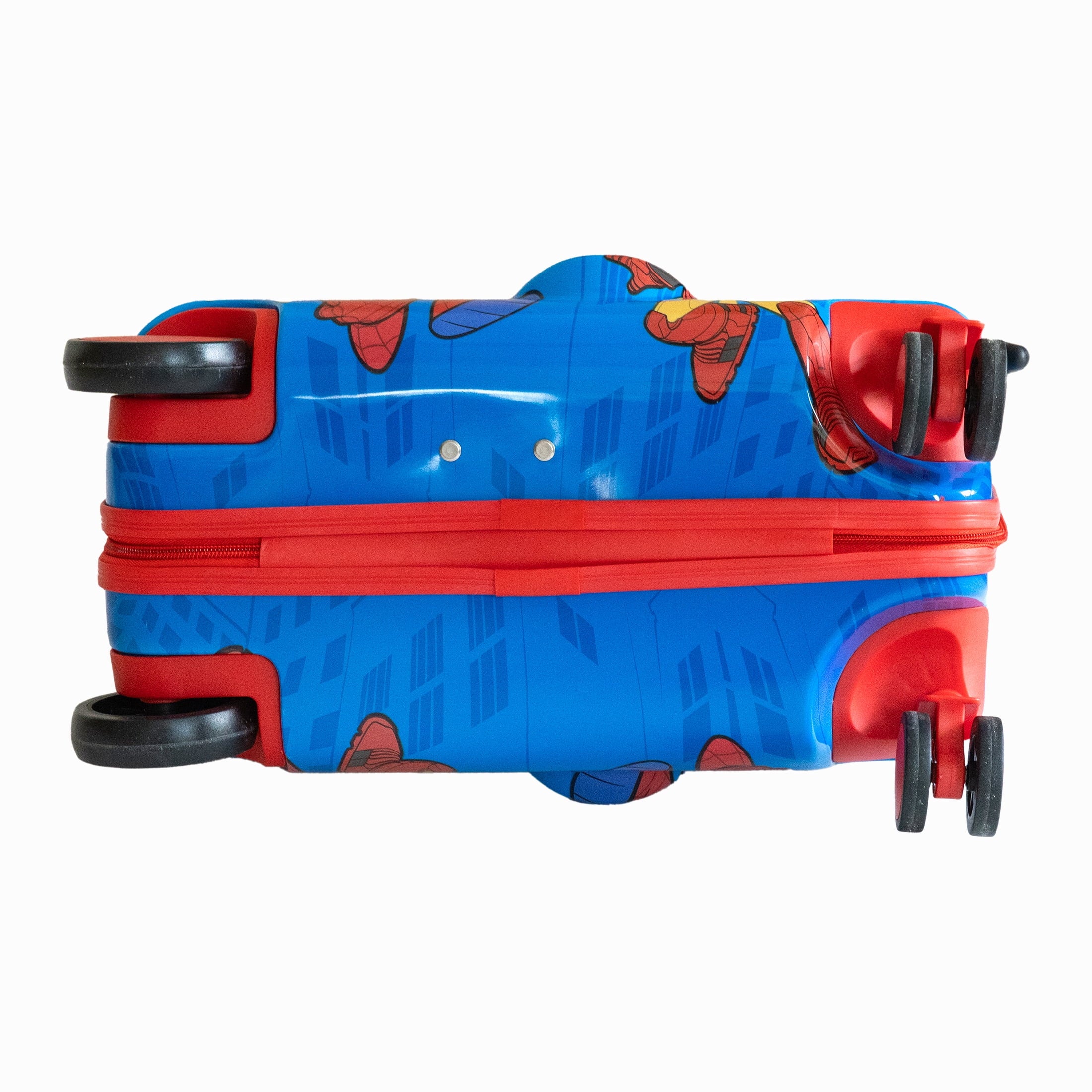 Kid'S  Spidey and Friends Superhero Character Ride on Scooter Hardside Luggage for Boys and Girls -Blue