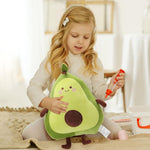 17.3" Avocado Stuffed Animal Pillow Large Squishy Plush Toys Soft Kawaii Food Shaped Baby Stuff Cuddle Toy Adorable Fruit Hugging Pillow for Kids