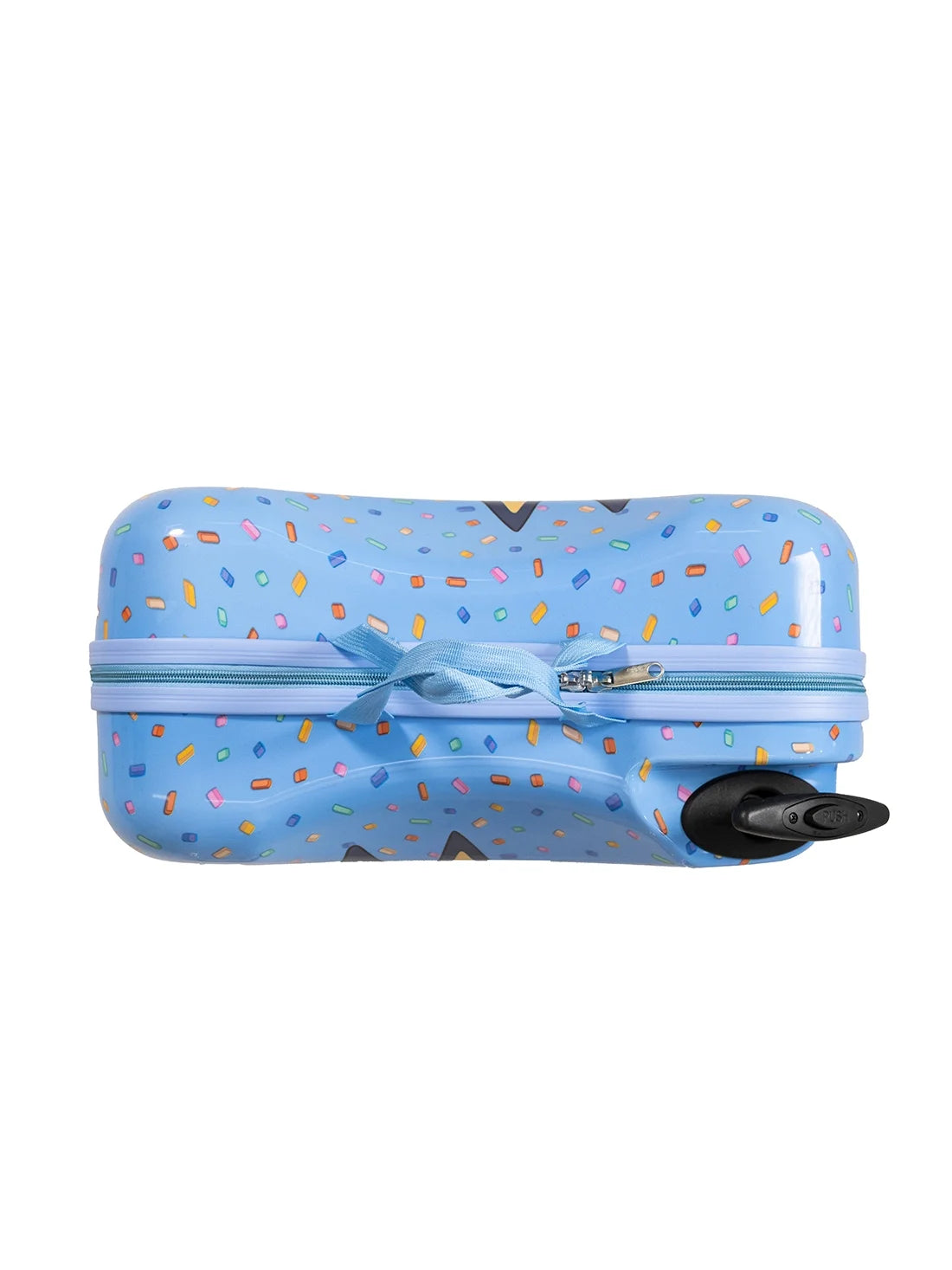 Kid'S  Bluey Bingo Character Ride on Scooter Hardside Luggage for Boys and Girls -Light Blue
