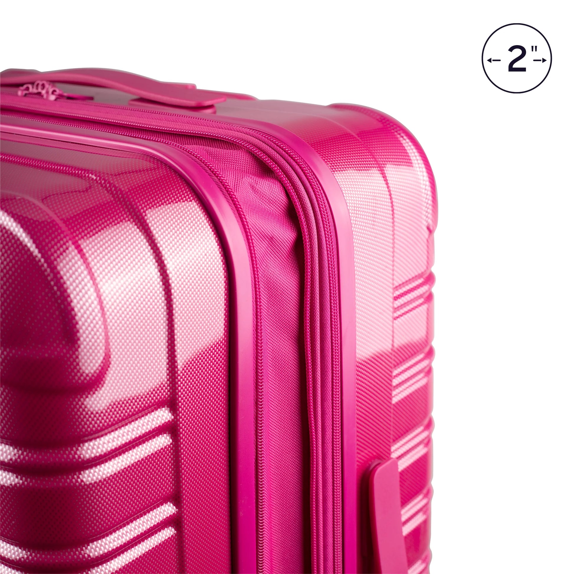 Hardside Fibertech 3.0 24" Checked Luggage, Very Berry