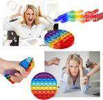 Push Pop Bubble Fidget Sensory Toy Silicone Stress Reliever Push Fidget Pop Toy Squeeze Sensory Toy for Kids with ADD, ADHD or Autism