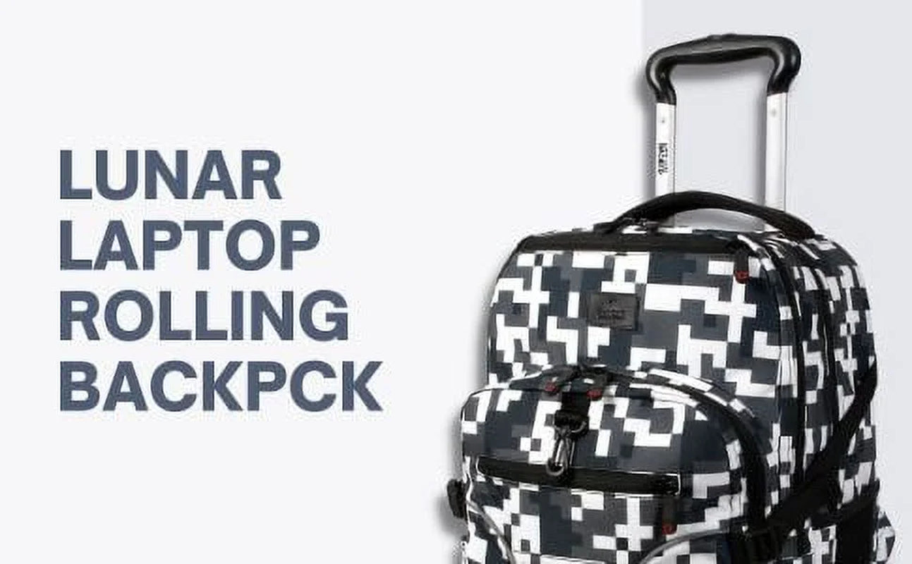 Boys Lunar 19.5" Multi Compartment Laptop Rolling Backpack for School and Travel, Camo