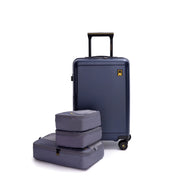 Carry on Luggage 4 Piece Luggage Set with TSA Lock Spinner Wheels, 20 Inch Carry on Luggage with 3 Packing Cubes, Blue