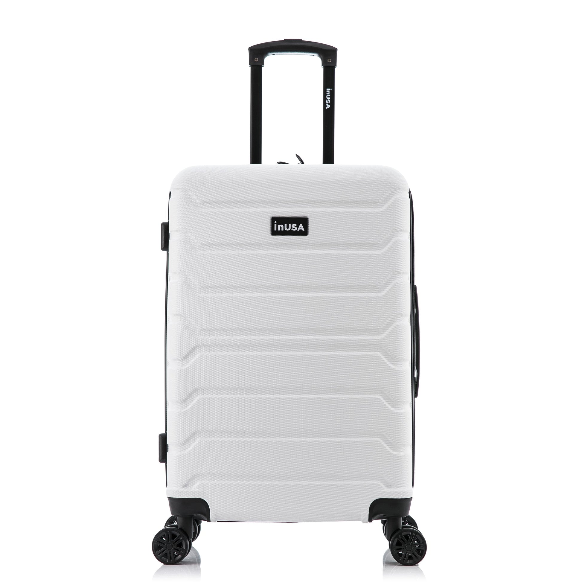 Trend 24" Hardside Lightweight Luggage with Spinner Wheels, Handle, and Trolley, White