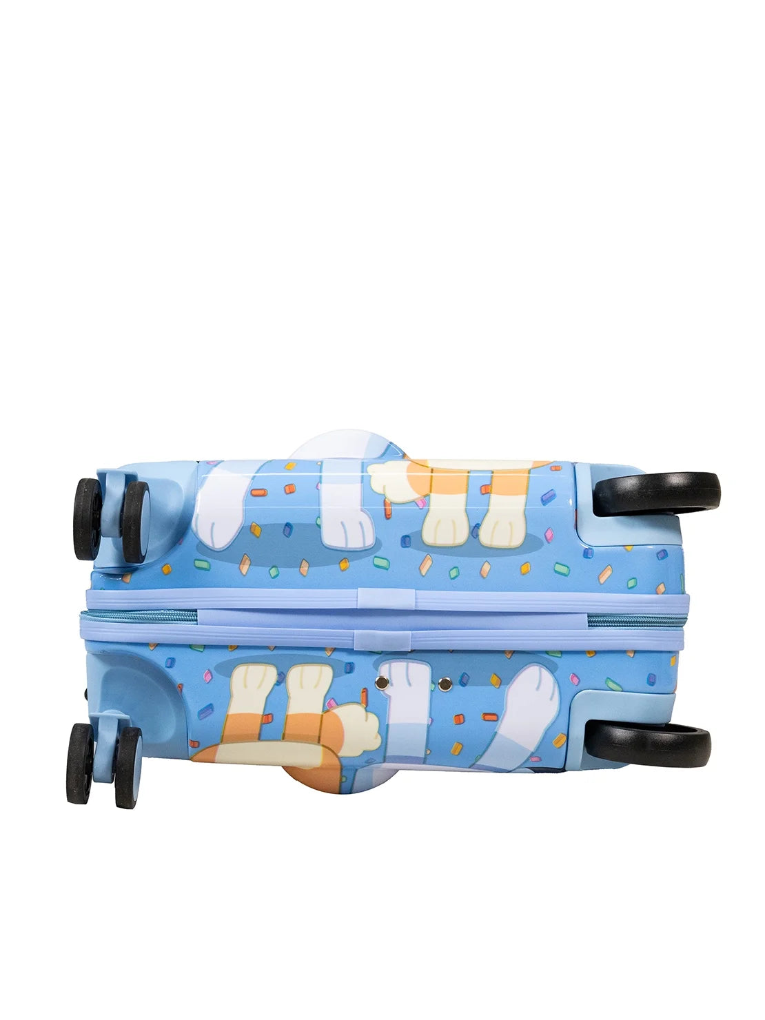 Kid'S  Bluey Bingo Character Ride on Scooter Hardside Luggage for Boys and Girls -Light Blue