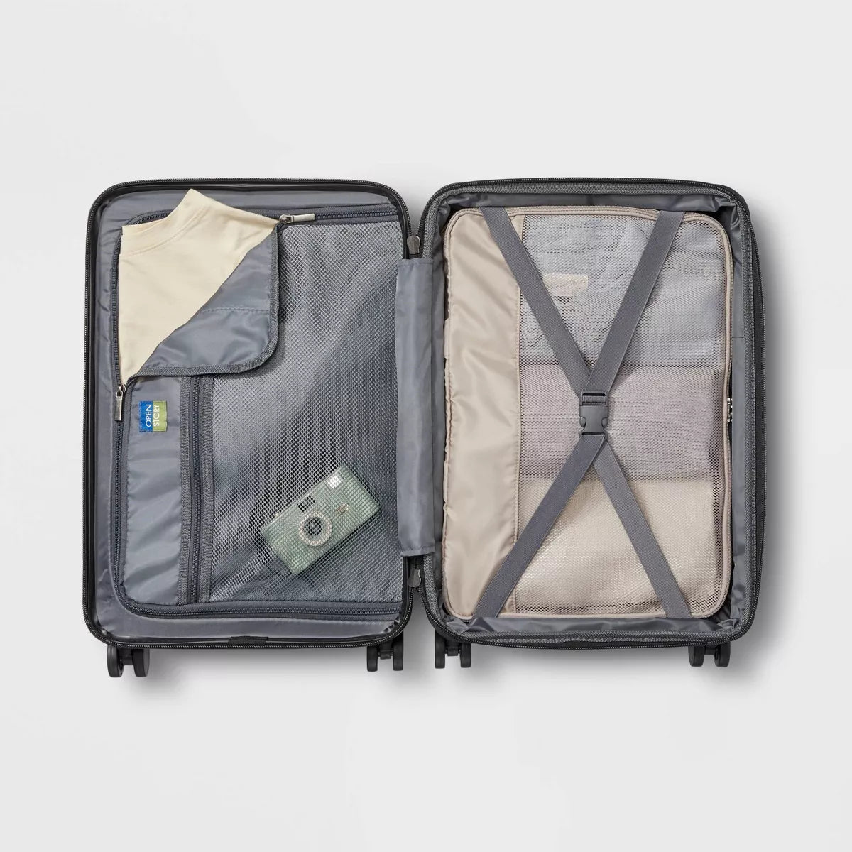 Hardside Carry on Spinner Suitcase - Open Story