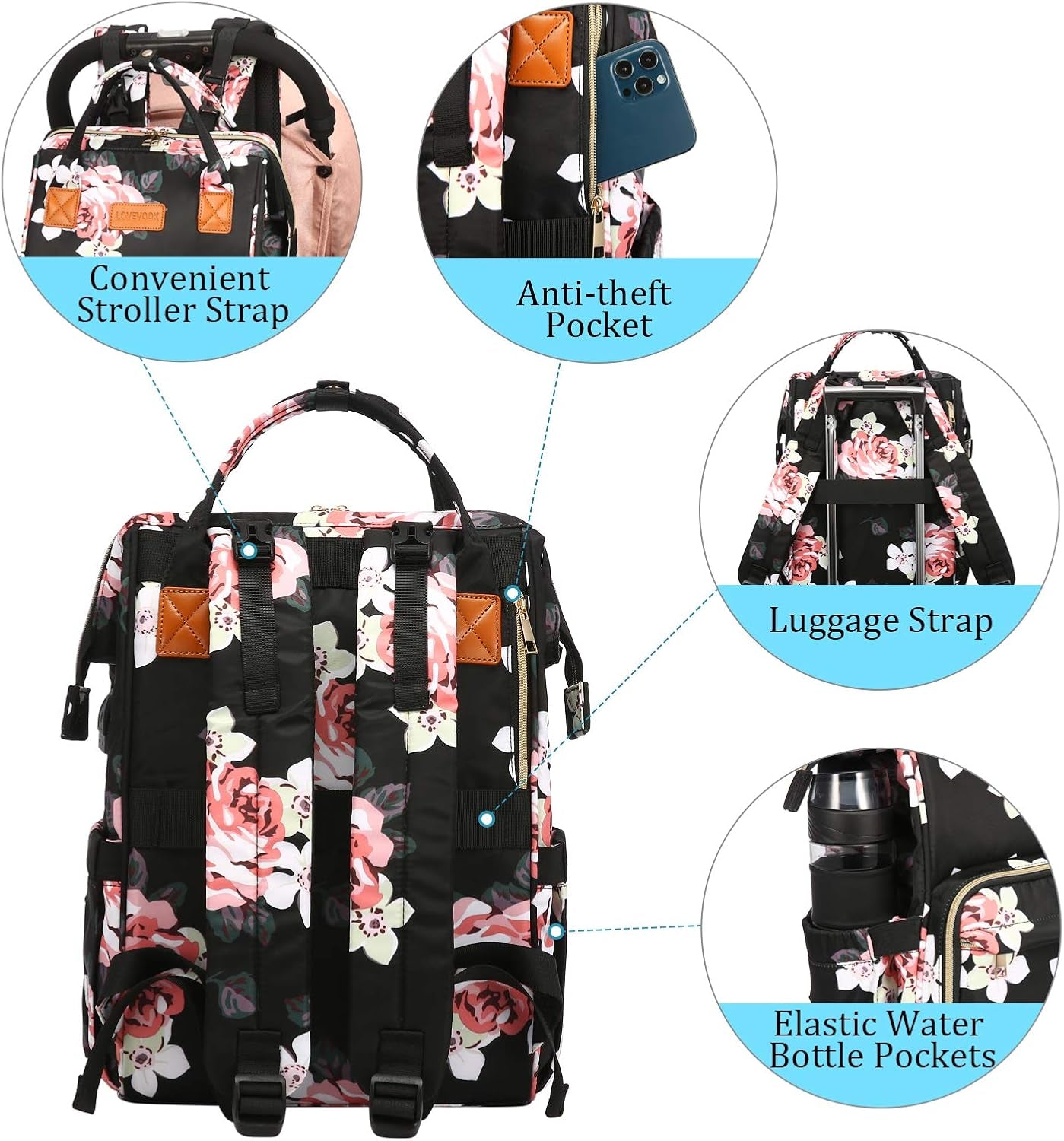 Lunch Backpack, Insulated Cooler Backpack Laptop Backpack Lunch Box Bag Backpack Travel Backpack for Women