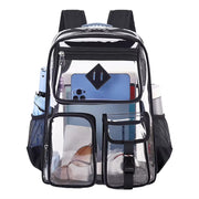 PVC Clear Outdoor Backpack Multi Pocket Transparent Sports Backpack Waterproof Casual Laptop Backpack Hiking Camping Backpack