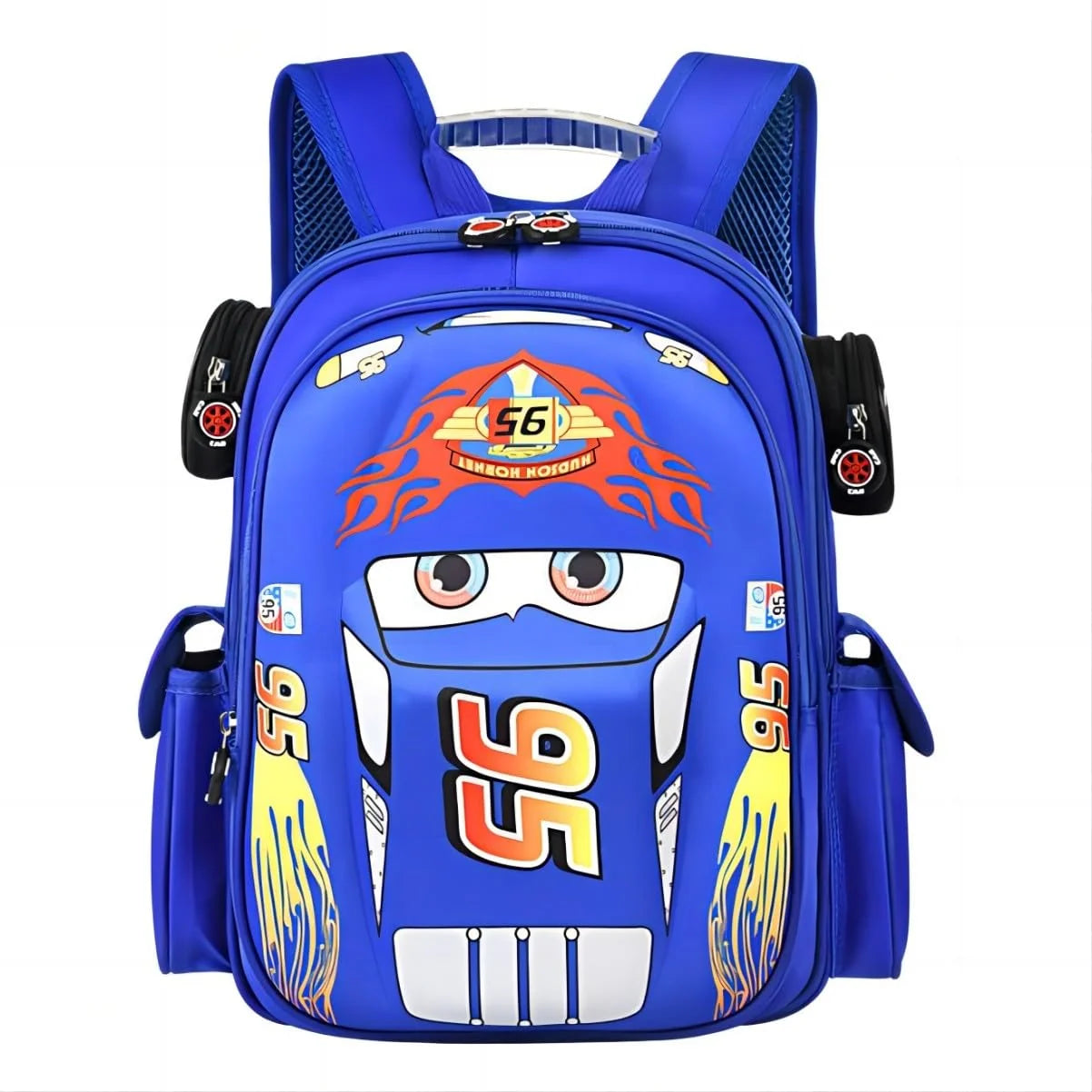 Cars Lightning Mcqueen Backpack 3D Pocket Cartoon Backpack Mini Red Racing Backpack
