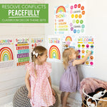 8 Calming Corner Posters for Classroom Must Haves for Teachers - 11X17" Calm down Corner Supplies, Feelings Chart for Kids Ages 4-8, Toddler Emotions Chart, Rainbow Classroom Decor