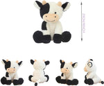 9" Cow Stuffed Animals Soft Cuddly Cow Plush Stuffed Animal Toy for Kids