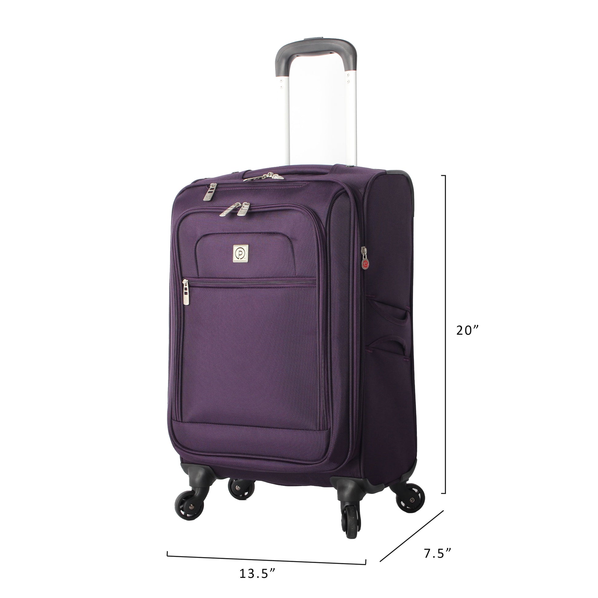 Arendale 20" Softside Expandable Rolling Spinner Carry-On Luggage, Purple