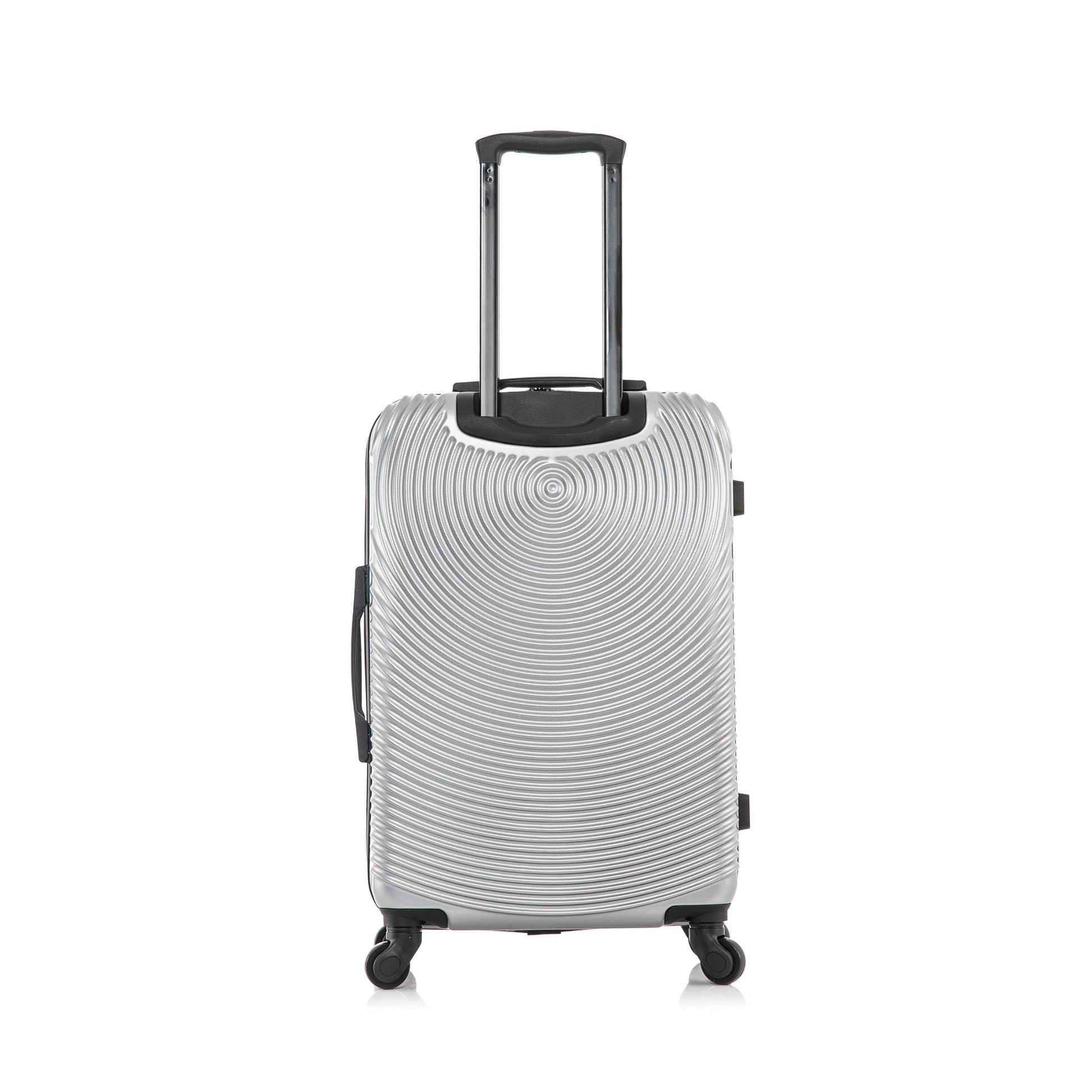 Inception 24" Hardside Lightweight Luggage with Spinner Wheels, Handle and Trolley, Silver