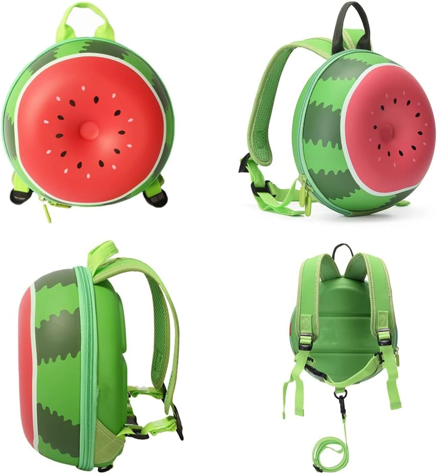 Toddler Backpack Leash,Child Safety Harness Backpack,Kids Backpack Harness Leash,Toddler Waterproof anti Lost Leash,Fruit Pattern,For Age 1-10 Years (Watermelon), 9X9X4 Inch (LT010)