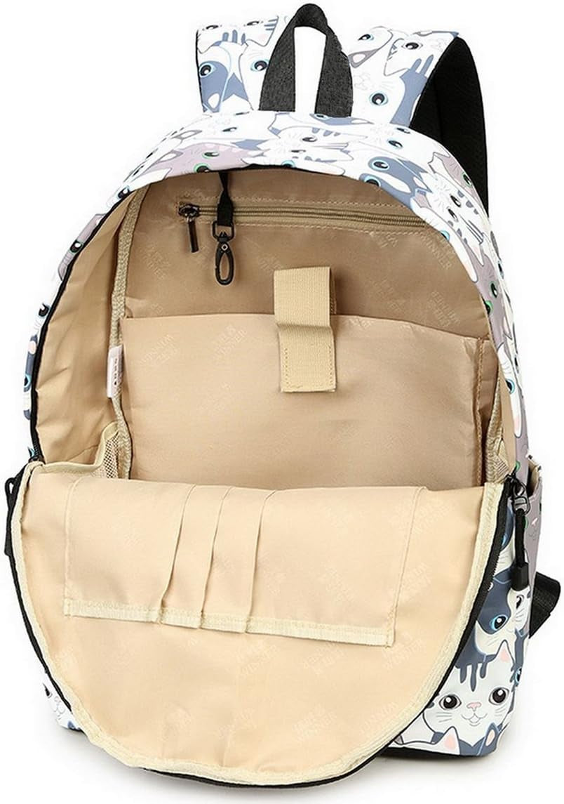 Leisure Backpack for Girls Teenage School Bag Women Backpack Purse Cat