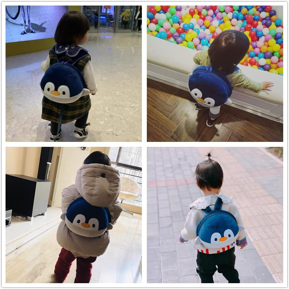 Toddler Backpack Leash for Baby,Child Backpack Harness,Cute Animal Backpack for Kid,Small Backpack Preschooler Leash(Penguin)