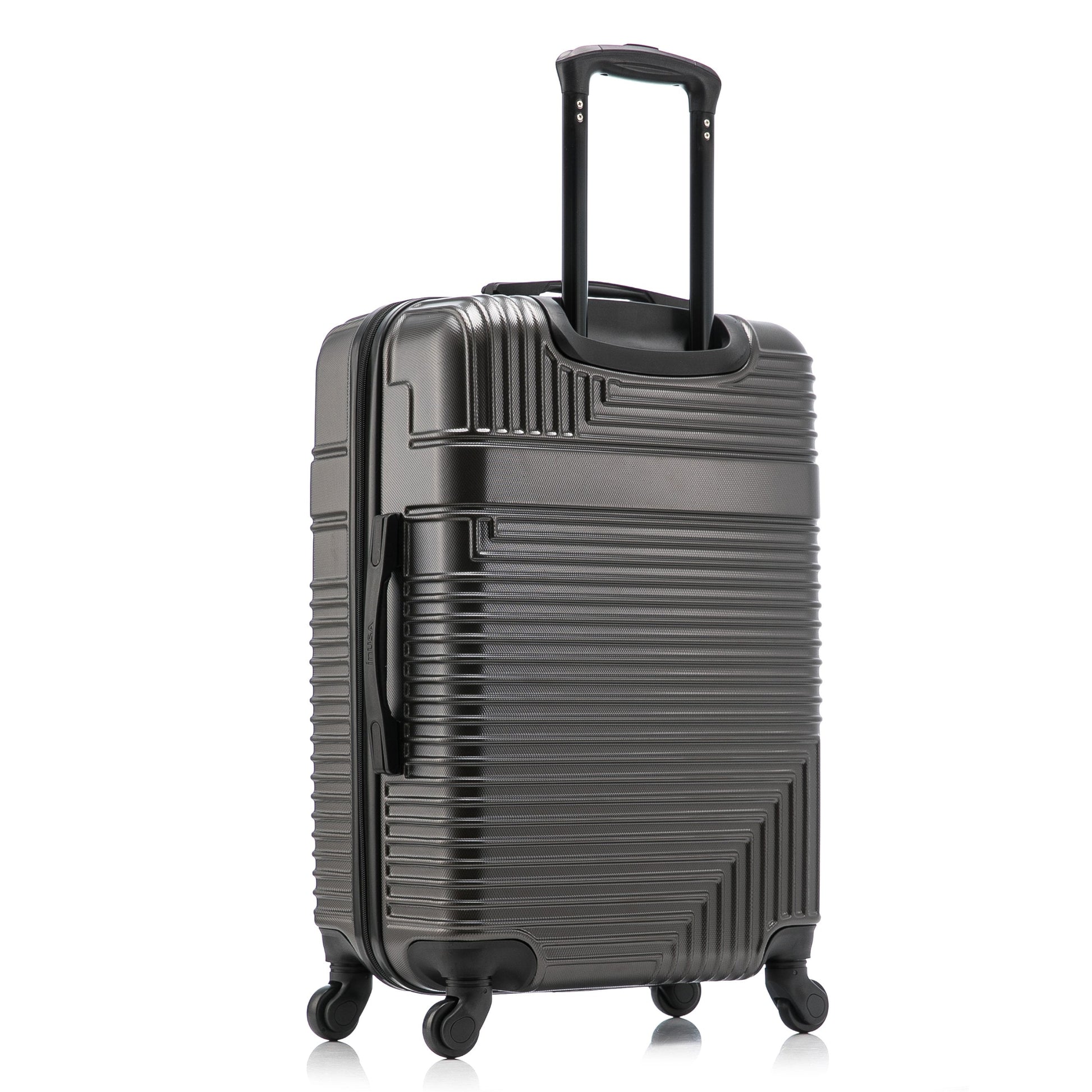 Resilience 24" Hardside Lightweight Luggage with Spinner Wheels, Handle, and Trolley, Charcoal
