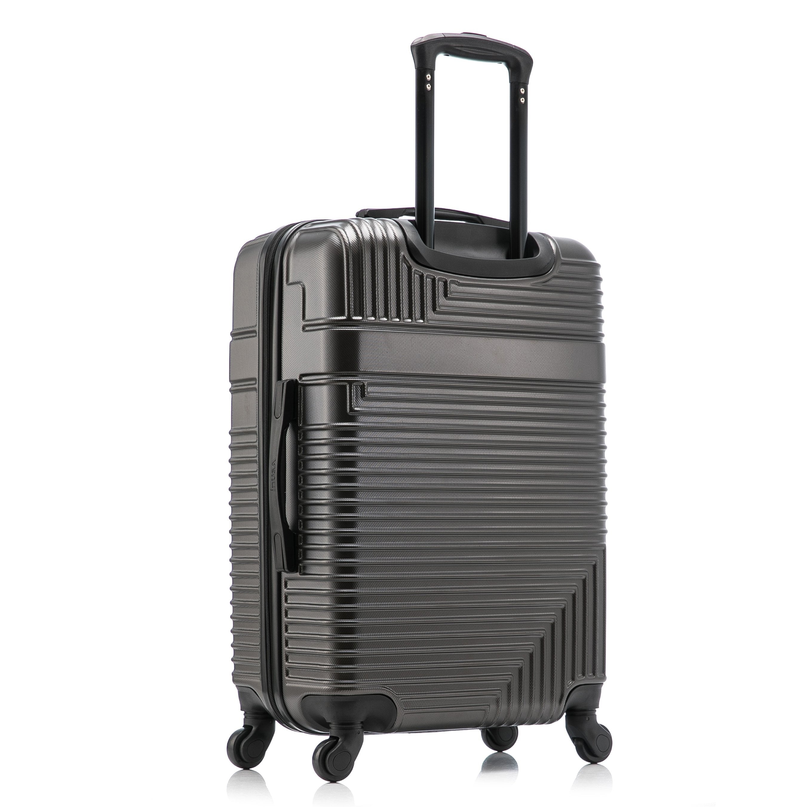 Resilience 24" Hardside Lightweight Luggage with Spinner Wheels, Handle, and Trolley, Charcoal