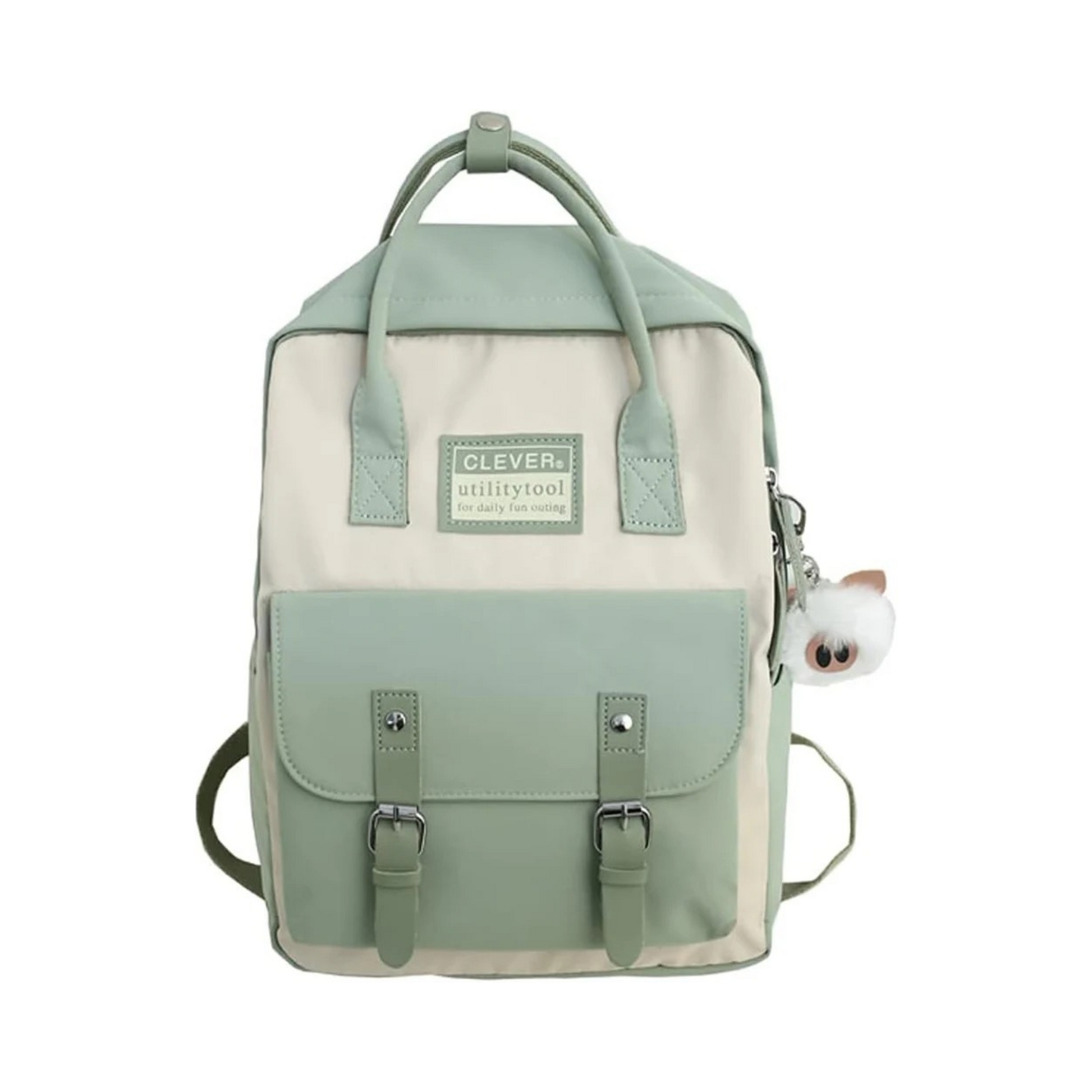 Aesthetic Backpack Cute Kawaii Backpack for School Backpack Cute Aesthetic (Light Green)