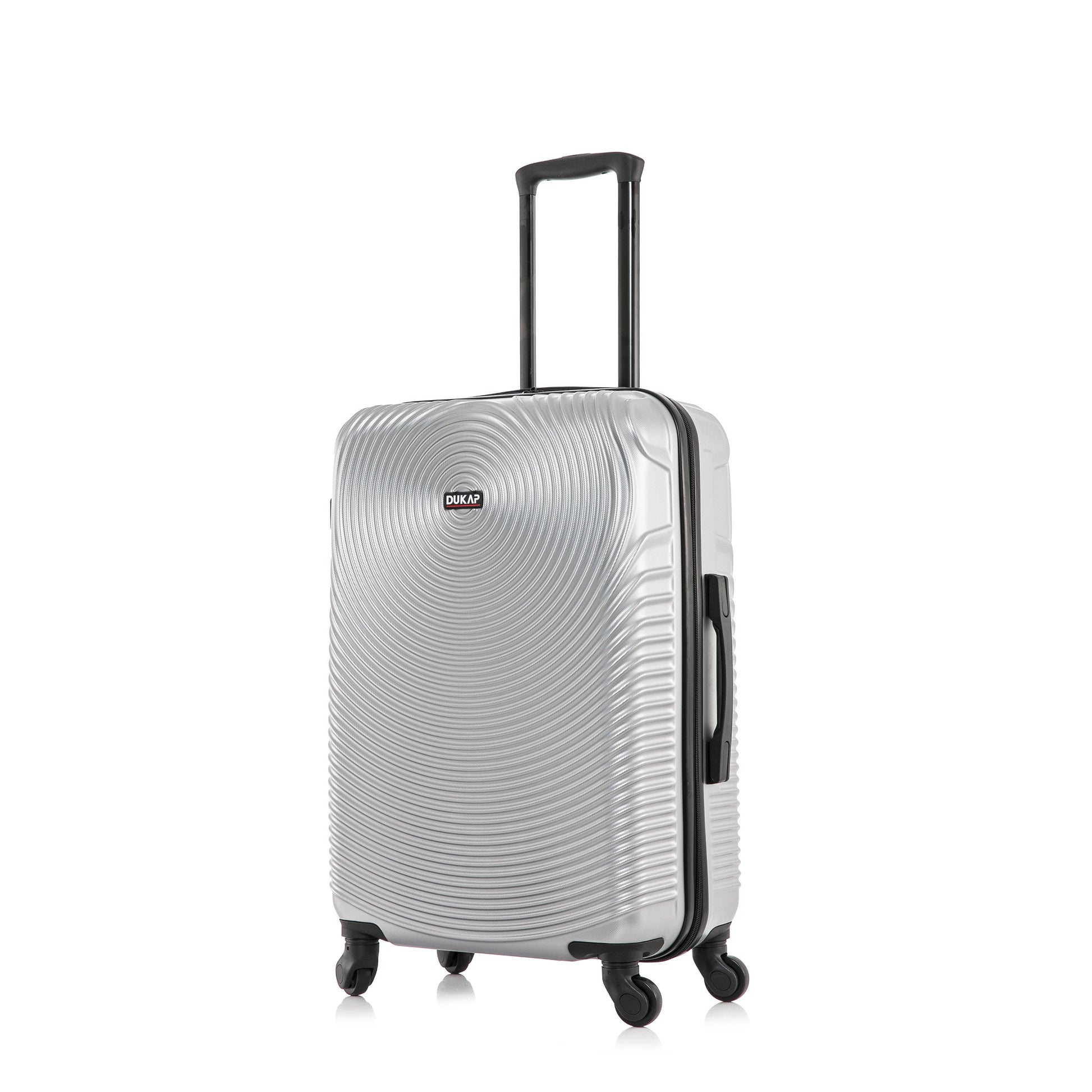 Inception 24" Hardside Lightweight Luggage with Spinner Wheels, Handle and Trolley, Silver