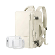 Extra Large Travel Backpack,Carry on Backpack,17 Inch Laptop Backpack,Hiking Backpack,School Bag,Beige